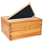 10 Frame Beehive Box, Langstoth Deep Brood Bee Hive Box,Includes Wooden Beehive Frames & Waxed Foundations (Unassembled)