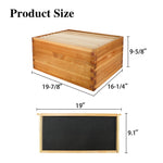 10 Frame Beehive Box, Langstoth Deep Brood Bee Hive Box,Includes Wooden Beehive Frames & Waxed Foundations (Unassembled)