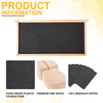 10 Frame Beehive Box, Langstoth Deep Brood Bee Hive Box,Includes Wooden Beehive Frames & Waxed Foundations (Unassembled)
