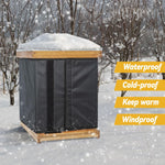 Winter Bee Hive Wrap for 8 and 10 Frame Hives, Adjustable Beehive Wrap Beekeeping Supplies