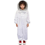 Bee Suit for Kids with Fencing Veil Hood -White