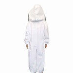 Bee Suit for Kids with Fencing Veil Hood -White