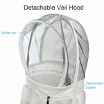 Bee Suit for Kids with Fencing Veil Hood -White