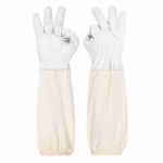 Thickened Goatskin Bee Gloves with Canvas Long Sleeves-1 Pair