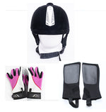 Children Equestrian Horse Riding Kits-Helmet, gloves and knee pads