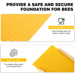 Beehive Waxed Coated Foundation Beehive Equipment Fit Medium Frame Yellow -10 Sheets