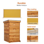10 Frame Unassembled Complete Hive Kit With Foundation - (2)Deep & (1)Medium