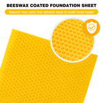 Beehive Waxed Coated Foundation Beehive Equipment Fit Medium Frame Yellow -10 Sheets