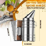 Bee Hive Bee Smoker Stainless Steel with Heat Shield Beekeeping Supplies and Equipment